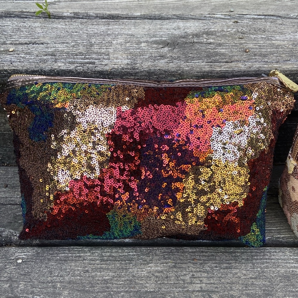 New! Vince Camuto Travel Makeup Cosmetic Toiletry Cosmetic Bags Set of 2 Pouches - Picture 12 of 15